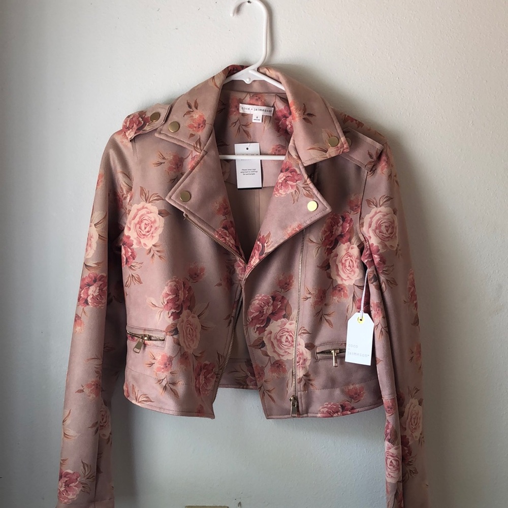 Bohme Floral Bomber Jacket - Pink and Gold